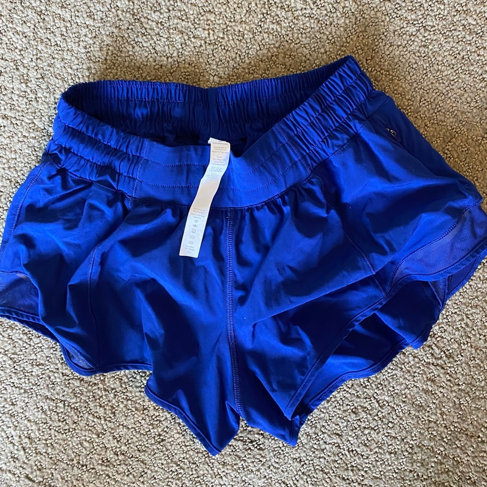 Blue lulu lemon shorts